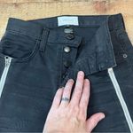 Current/Elliott Current Elliott | Women's Black Button Fly Raw Hem Dallon Highline Jeans Sz 24 Photo 3