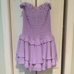 NBD  Strapless Mini Dress Lilac ruched small Photo 4