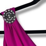 Ralph Lauren Lauren One Shoulder Charming Jewel Brooch Sleek Matte Jersey Gown Photo 4