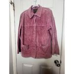 st. john's bay Vintage Woman’s Y2K Washable Suede 100% Leather Jacket Rose Pink Photo 3