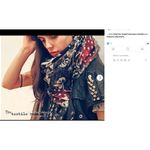 Textile Rebels Top Women M Gray Knit Cashmere Blend Silk Floral Print Italy Y2K Size M Photo 13