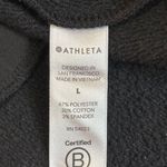 Athleta Cozy Karma Asymmetric Sweatshirt Dress Womens Size Large Black Mock Neck Photo 8