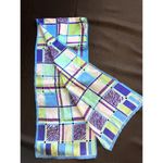 Oscar de la Renta Vintage Colorful Printed Silk Oblong Scarf Photo 2
