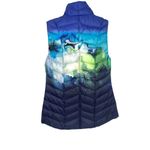 Athleta Altitude Watercolor Goose Down Zip Up Vest Pockets Womens Size Small Photo 4