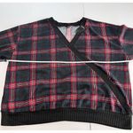 Torrid NWT Black Red Plaid Brushed Waffle Surplice Drop Shoulder Top Size 3X Photo 6