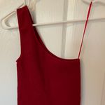 SWS Essentials Red Seamless One Shoulder Tank Photo 1
