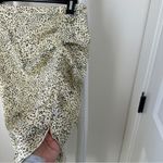 VERO MODA Ruched Asymmetrical Satin Animal Print Skirt Size Small Photo 3