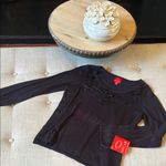 Oscar de la Renta NWT  Missy H’07 Tornasol Black Beaded Sweater Size Medium Photo 1