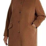 Lauren Ralph Lauren Womens Wool Blend Full Length Camel Coat Brown Size 12 Photo 4