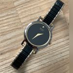 Seiko  Diamond Vintage Ladies Watch Black Dial Black Gold Stretch Bracelet Photo 6