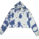 Wild Fable  Shirt Women Large Blue White Tie‎ Dye Crop Hoodie Casual Athleisure Photo 0