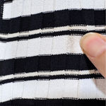 Milly  Black White Striped Knit Fit & Flare Sleeveless Dress Womens S Classic Photo 1