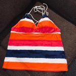 CHAPS Multi-Color Halterkini Tankini Swim Top Photo 2