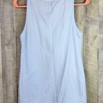Aura Vintage Small Baby Blue & White Tank Top with Shoulder Ties Photo 1