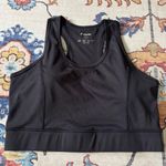 Primark Black Women’s Longline Sports Bra Scoop Neck Cut Out Back Large Padded Photo 0