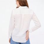 J.Crew NWT Linen Blend Button Up Shirt In White Size Small Photo 1