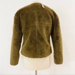 J.Crew  faux fur jacket. A beautiful olive green color NWT Photo 3