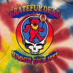 Grateful Dead Summer Tour 1987 Rock Band Tie-Dye Oversized Hoodie Size 3X Photo 1