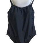 Hurley Sz XL One Piece Black Swimsuit W Cut Out Design In Back Photo 0