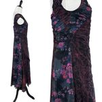 Free People  Witchy Grunge Patchwork Asymmetrical Heart To Heart Midi Dress 0 XS Photo 8