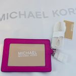 Michael Kors Jet Set Charm small chain ID card case Wild Berry NWT Photo 3