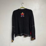 Designers Originals Studio Black Christmas Vintage Cardigan Sz L Size L Photo 8