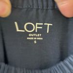 Loft Women's Blue Off The Shoulder Pullover Cut Out Lace 3/4 Sleeve Blouse Sz S Photo 3