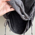 PINK - Victoria's Secret PINK by Victoria's Secret Black Acid Wash Ruched Mini Dress, Size Small Photo 12