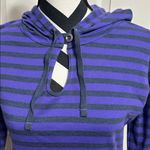 Patagonia  Organic Cotton Striped Purple and Gray Hoodie Dress Photo 1
