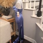 Honey and Rosie  Cornflower Blue Maxi Slit Dress Size Small Photo 3