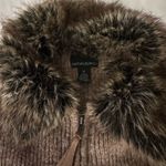 Cynthia Rowley  Wool Blend Cozy Ski Lodge Faux Fur Collar Jacket M Apres Ski Photo 2
