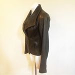 Vince  Brown Leather Jacket sz S Fitted Leather Zipper Jacket Photo 8
