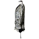 ARATTA Silk Jacket Top Silent Journey Animal Print Crinkle Mixed Media Medium Photo 8