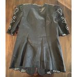Vintage 1980s Davinci 100% Linen Embellished Short Sleeve Black Jacket Size 14 Photo 4