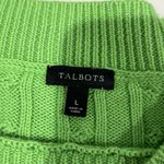 Talbots  Lime‎ Green Short Sleeve Cable Knit Sweater Women's Size Large Photo 4