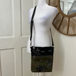 Desigual  Black Green Embroidered Beaded Butterfly Whimsigoth Crossbody Purse Photo 1