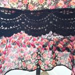 Cha Cha Vente Ditsy Floral Sheer Womens Top Boho Patchwork Crochet Insert PXL Pink Size undefined Photo 1