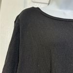 Reformation NWOT Jeans Womens Short Sleeve Crew Neck Ribbed Shirt Dress Black 3X Photo 3