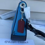 Coach Blue Floral Bow Print Crossbody Bag Photo 3