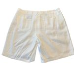 NYDJ  Women's LiftxTuck Stretch Linen Blend White Bermuda Shorts‎ 10 Photo 3