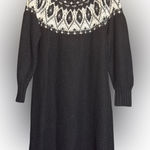 Lane Bryant Black and White Patterned Sweater Dress Photo 0