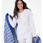 Roller Rabbit Womens Disco Hearts Long Sleeve Pajama Top Rainbow White Photo 0