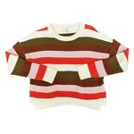Madewell  Patch Pocket Pullover Long Sleeve Knit Sweater Striped Medium M Photo 3
