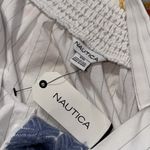 Nautica  women’s size XXL cold shoulder embroidered top blue white striped new Photo 7