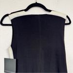 Norma Kamali  Black White Side Stripe Swing Mini Dress Womens XS Sleeveless Photo 4