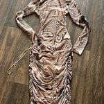 Blanc Brown Swirl Dress Photo 0