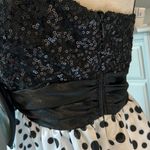 Blondie Nites Esther Ramirez Black Sequin Ruffle Lining White Polka Dot Womens 7 Photo 5