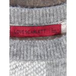 Love Scarlett Sweater Dress Woman's Large Checkered Pink Gray Brown Cozy Winter Photo 4