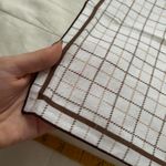 White and brown grid print bandana 0827 Photo 1