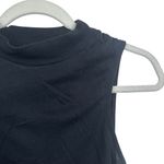 Something Navy Women Sz XS Black Sleeveless Mock Neck Tank Lightweight Stretch Photo 3